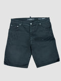 Bermuda Denim Patriòt – Nero con Dettagli Distressed