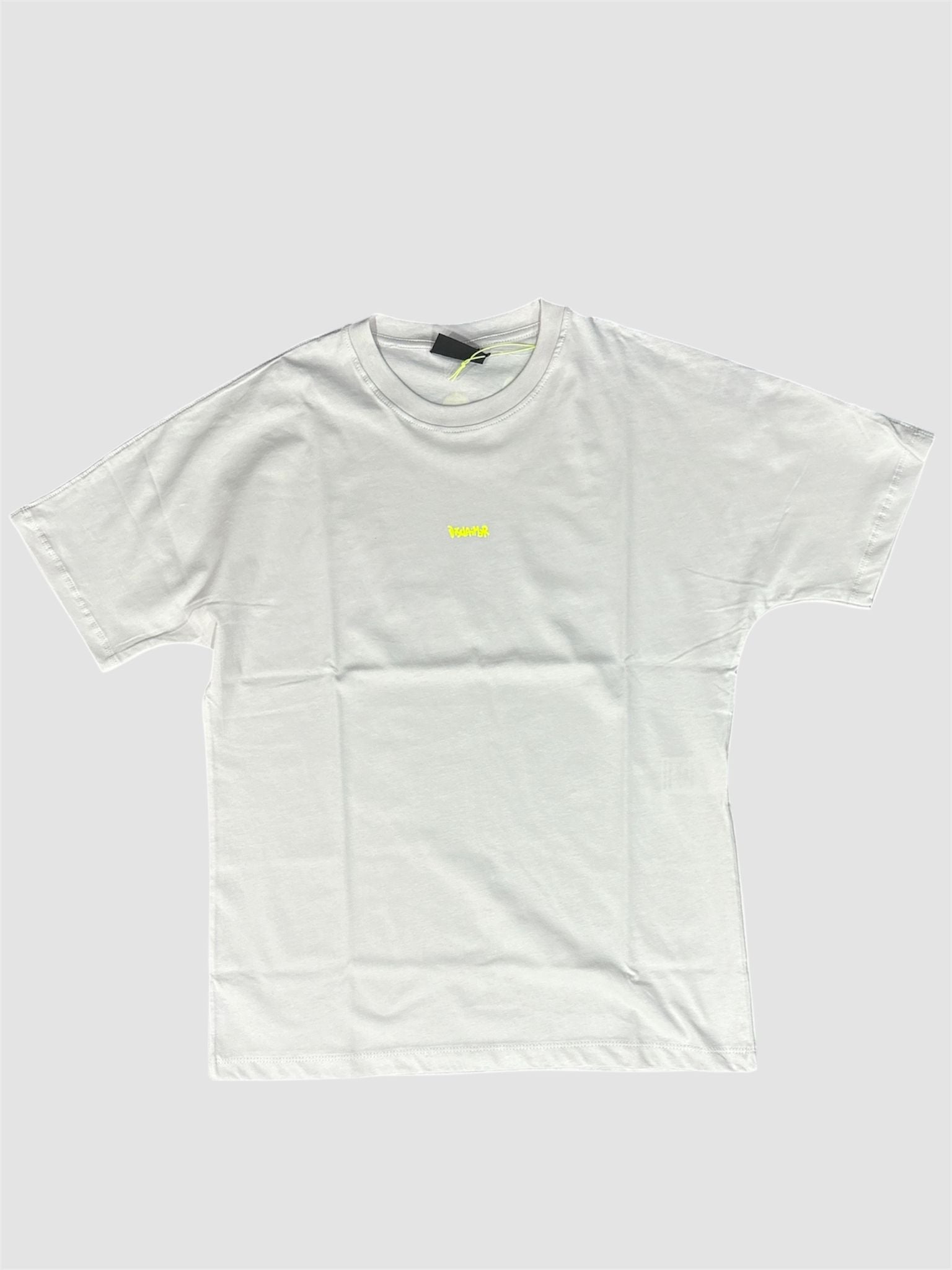 DISCLAIMER T-Shirt 55401 grigia/verde fluo