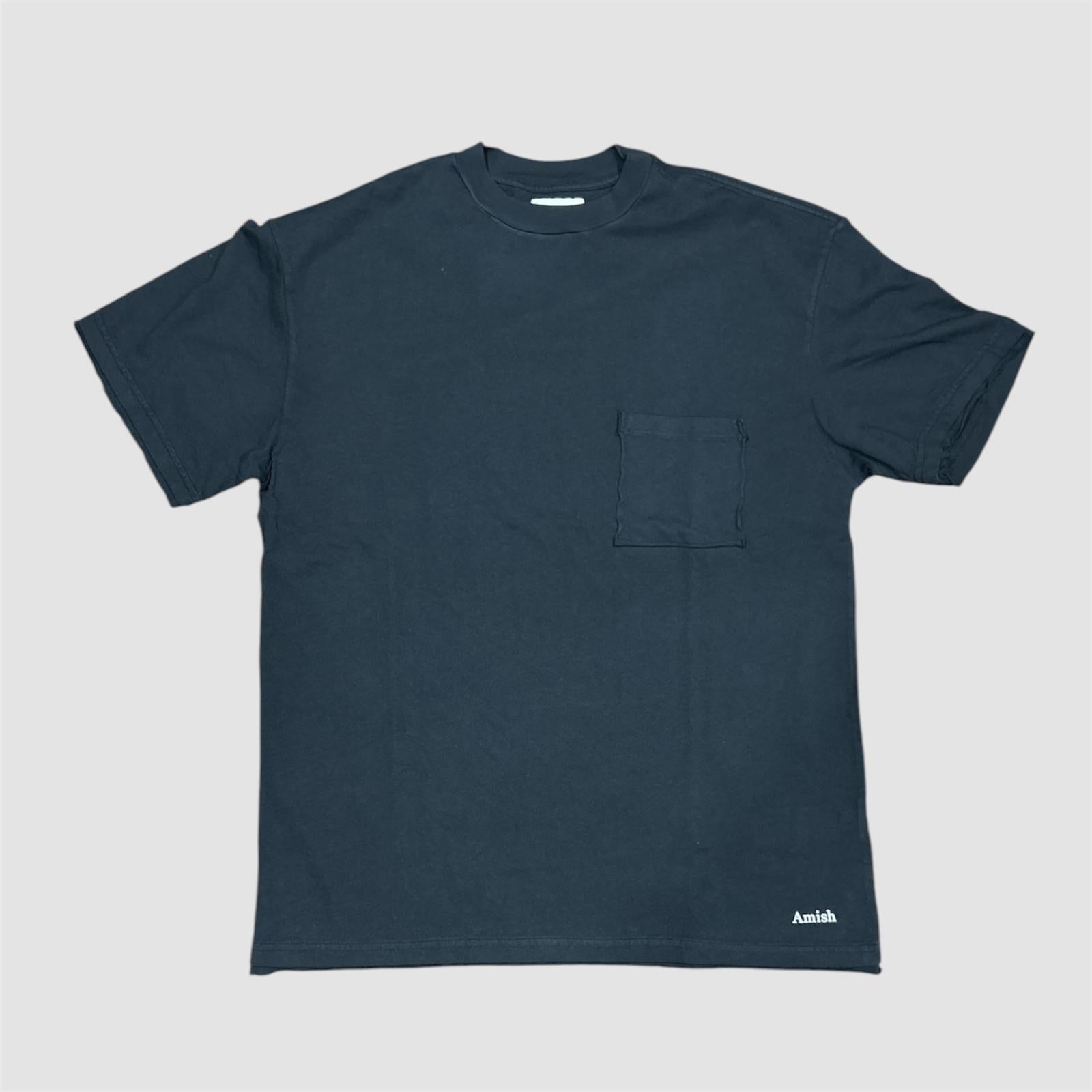 AMISH T-Shirt micro logo black