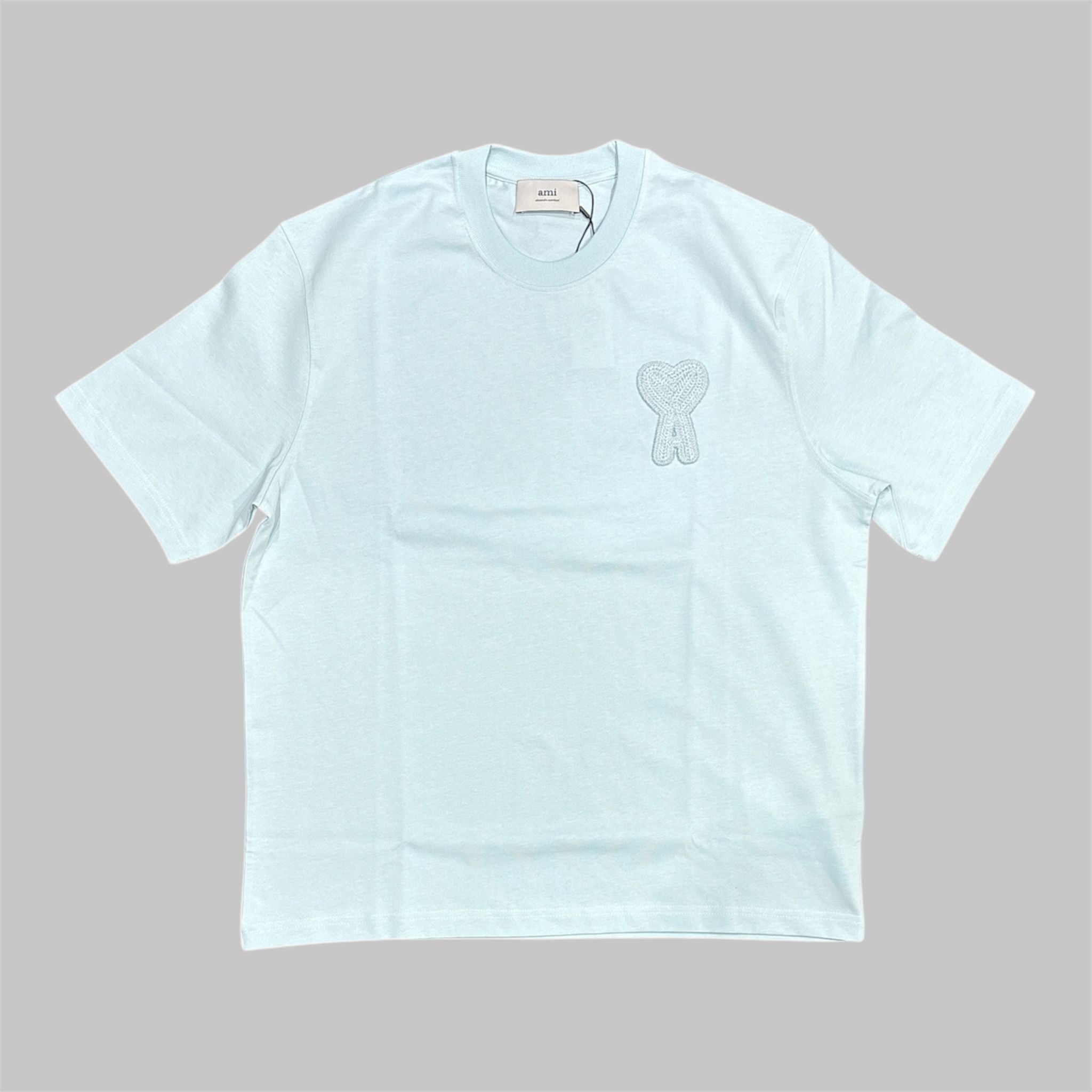 T-shirt Ami Paris Ami de Coeur - Celeste / Azzurro Pastello