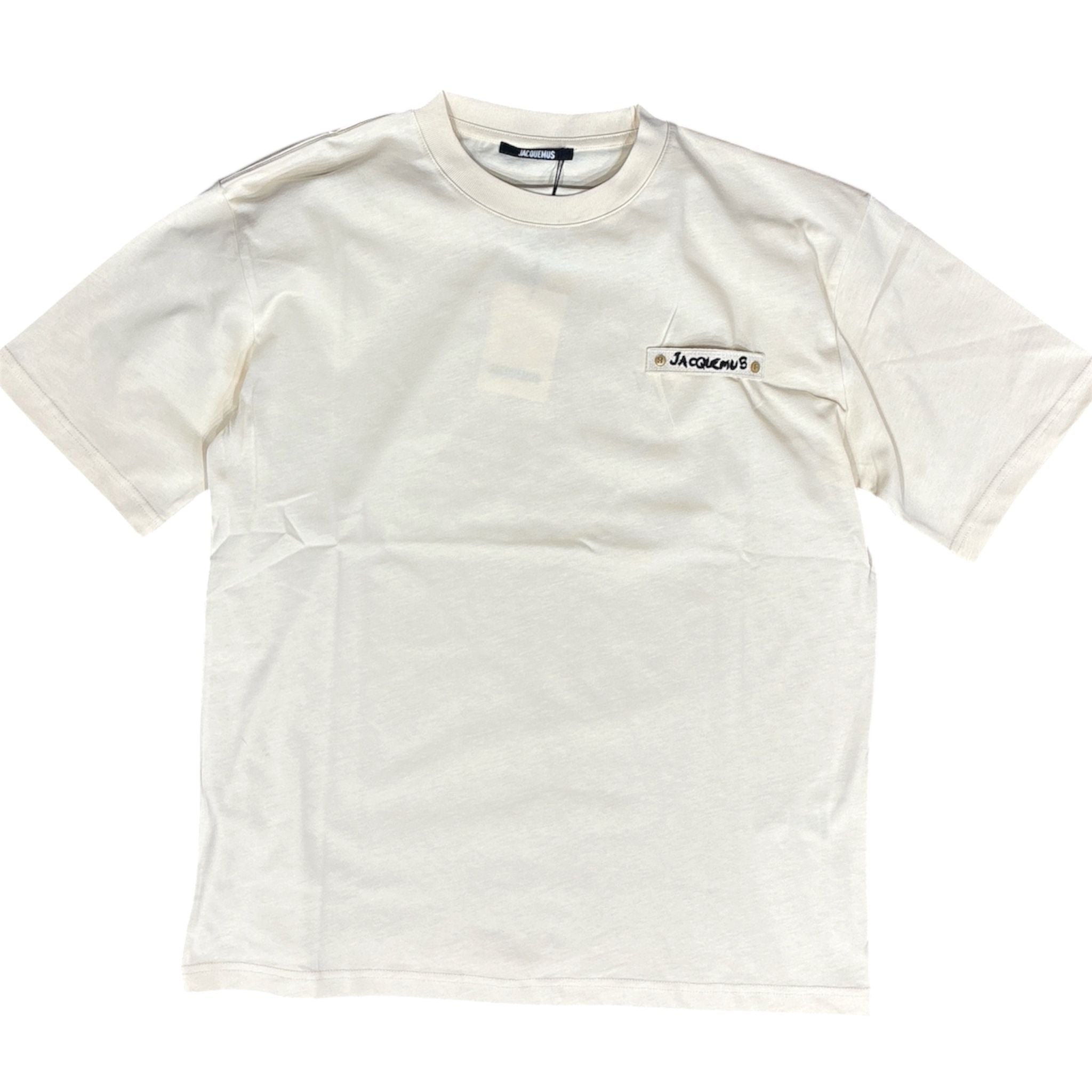 JACQUEMUS The Plage logo-patch T-shirt beige
