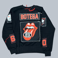 Felpa Custom Patchwork Nera Botega Jagger 60 | Rock Style