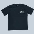 T-Shirt Amiri Nera con Logo Scritta e Montagna