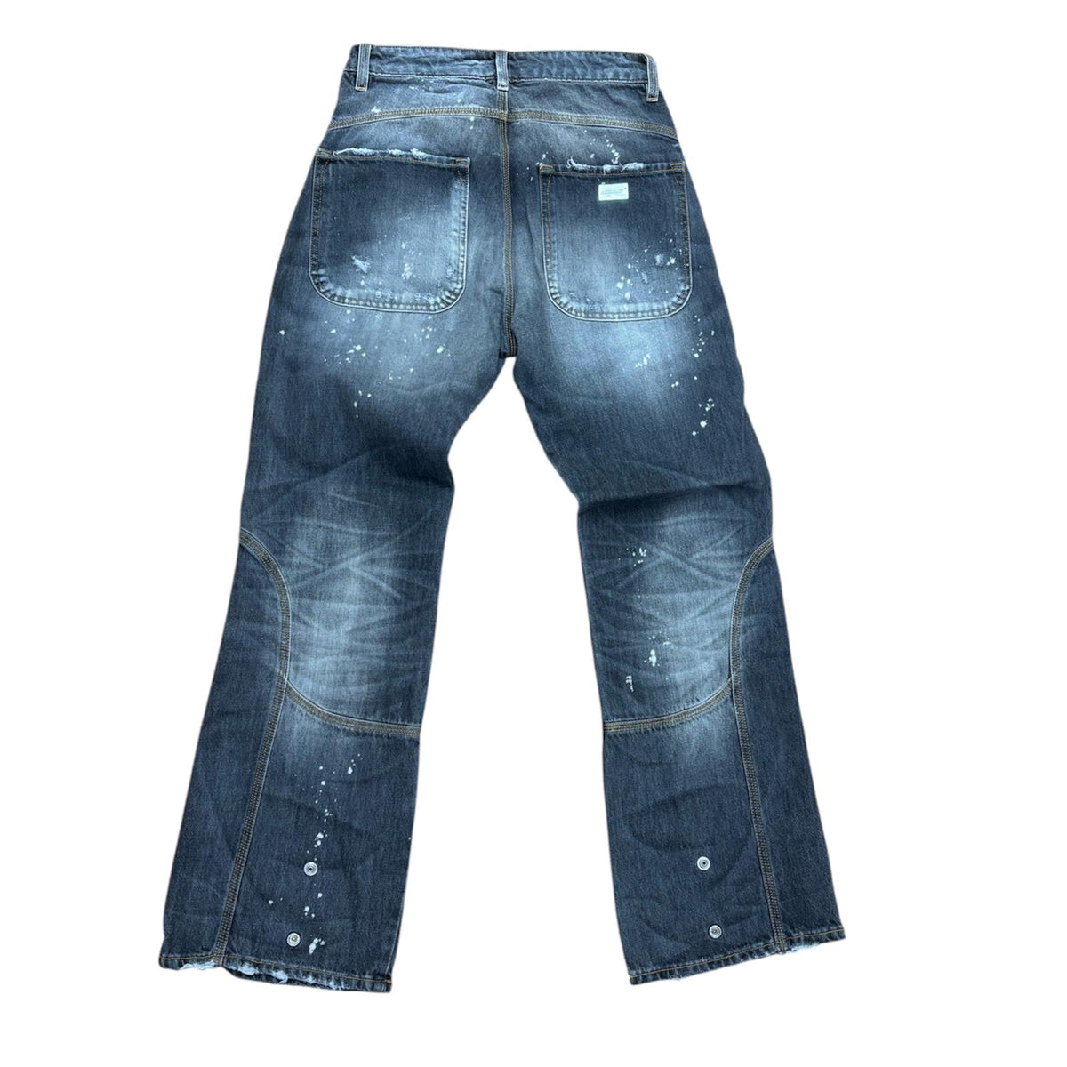 Jeans Alternet Save E Bottom J922 - Grey Paint Splatter Denim