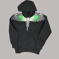 Felpa Marcelo Burlon Green Wings Cappuccio - County of Milan F6CMMAHS048