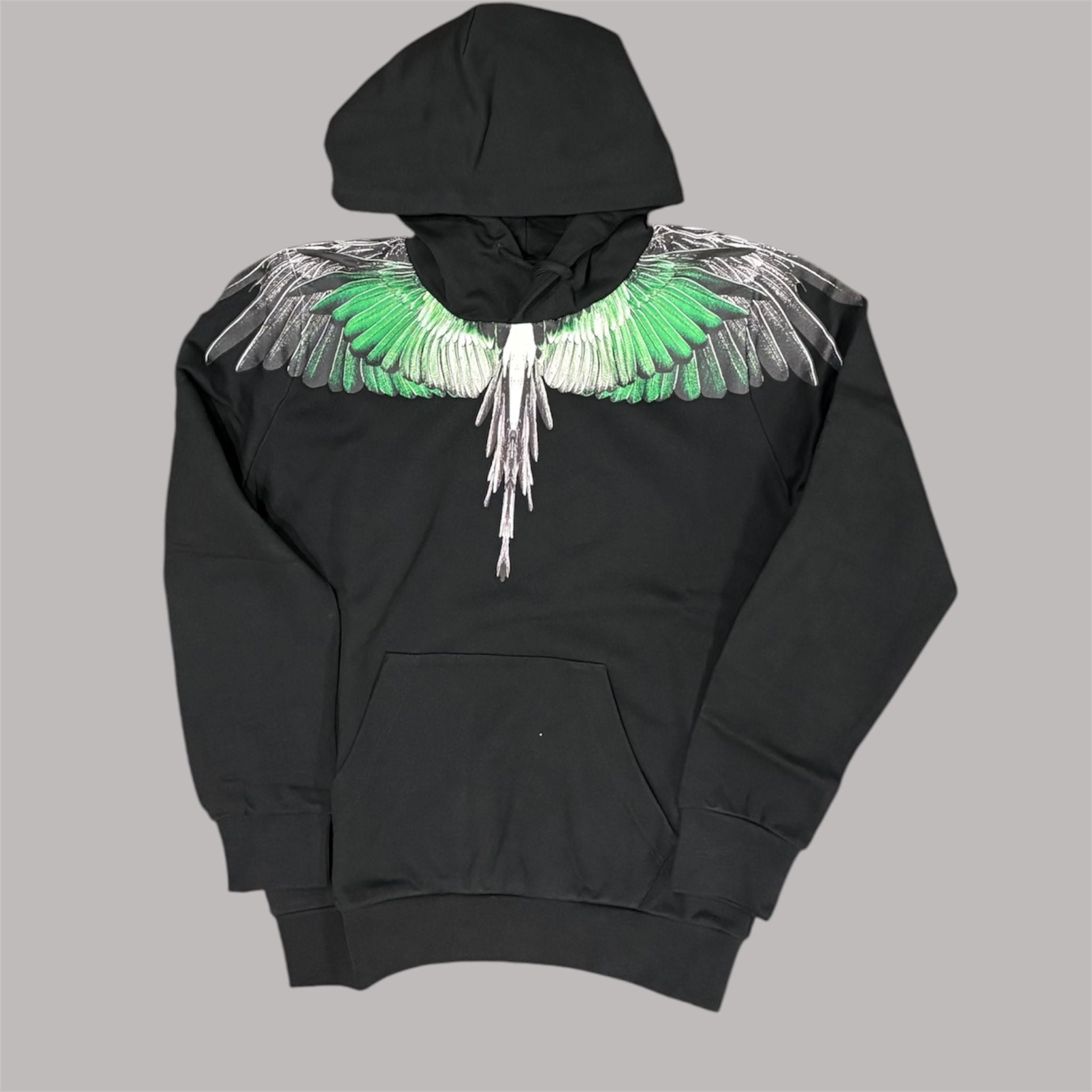 Felpa Marcelo Burlon Green Wings Cappuccio - County of Milan F6CMMAHS048