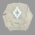 Felpa Girocollo Marcelo Burlon Logo Sabbia- County of Milan F6CMMASW100