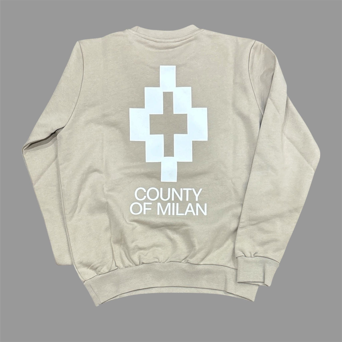 Felpa Girocollo Marcelo Burlon Logo Sabbia- County of Milan F6CMMASW100
