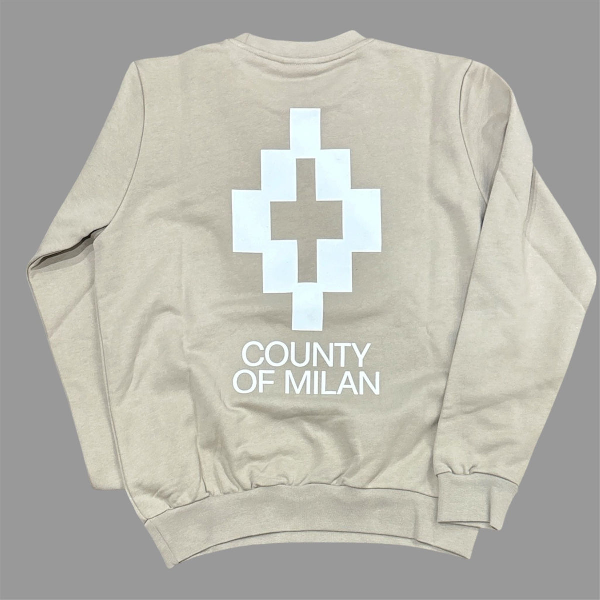 Felpa Girocollo Marcelo Burlon Logo Sabbia- County of Milan F6CMMASW100
