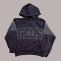 Felpa GCDS Logo Spray Hoodie Meteorite Grey | Con Cappuccio Unisex