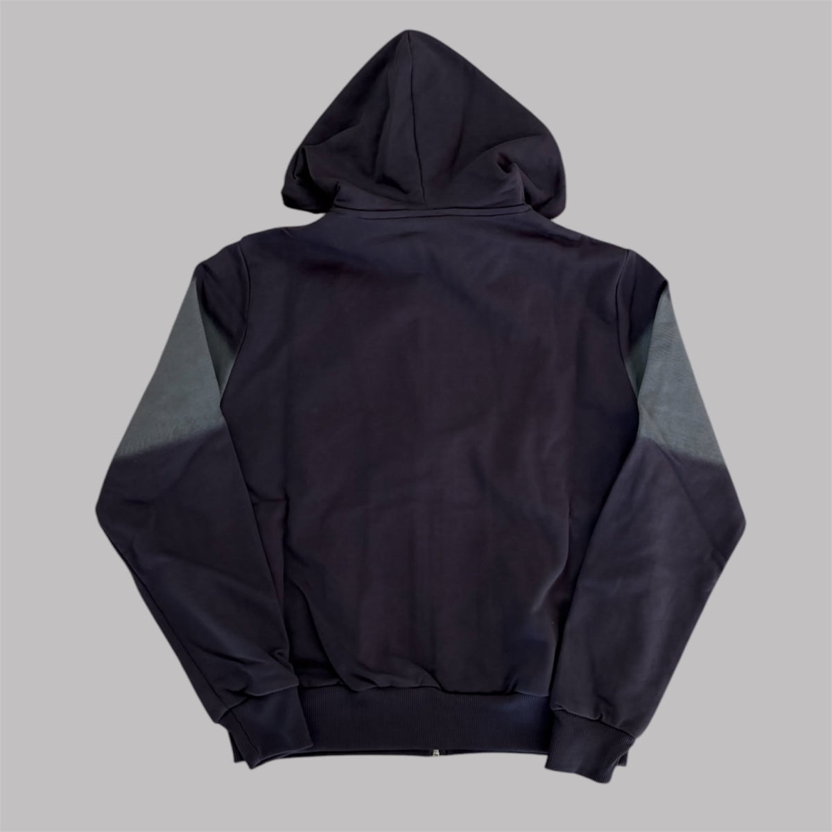 GCDS Logo Spray Zip Hoodie Meteorite Grey | Felpa Zip Uomo