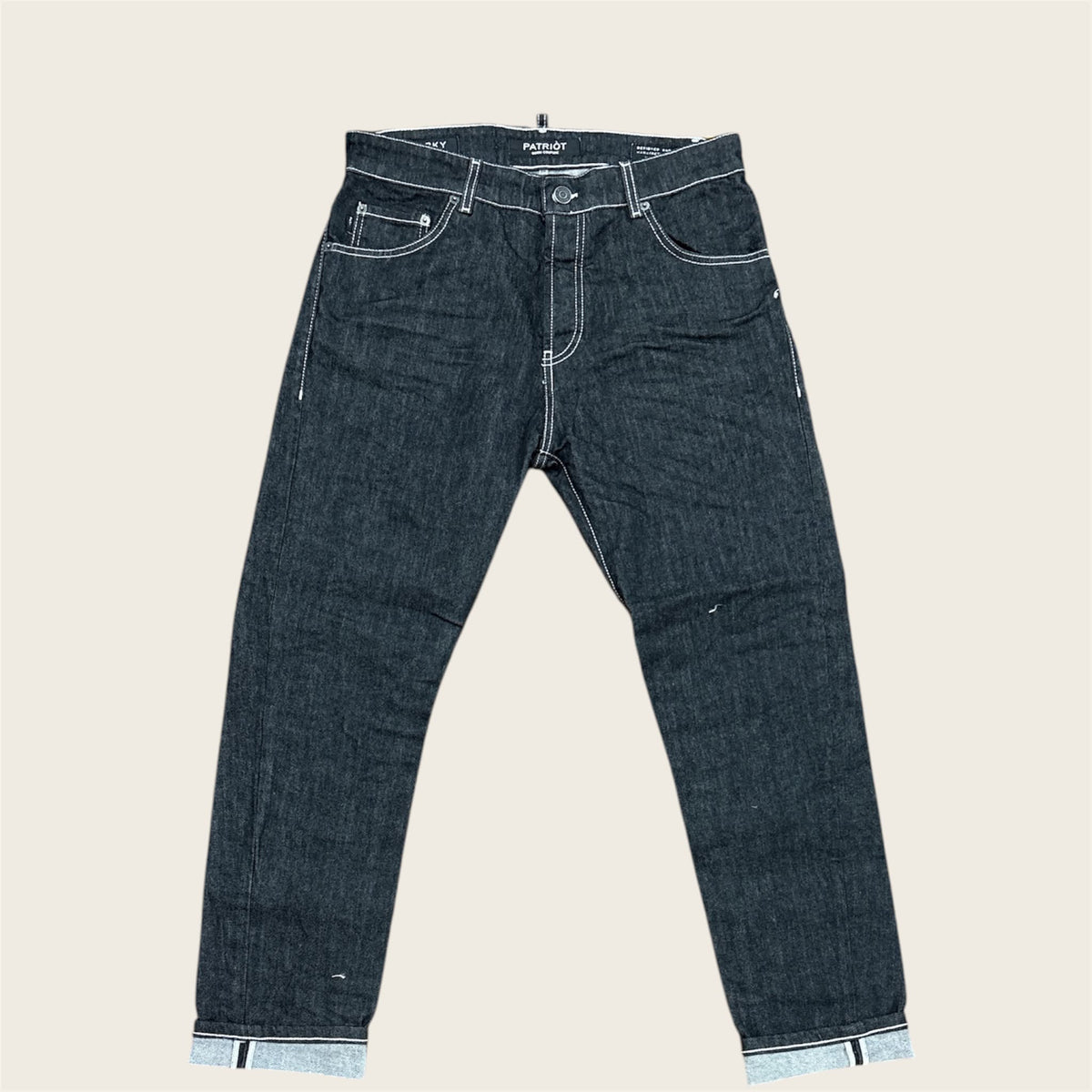 Jeans Patriot Denim Raw Indigo White Stitching | PM6F2WPKYM47