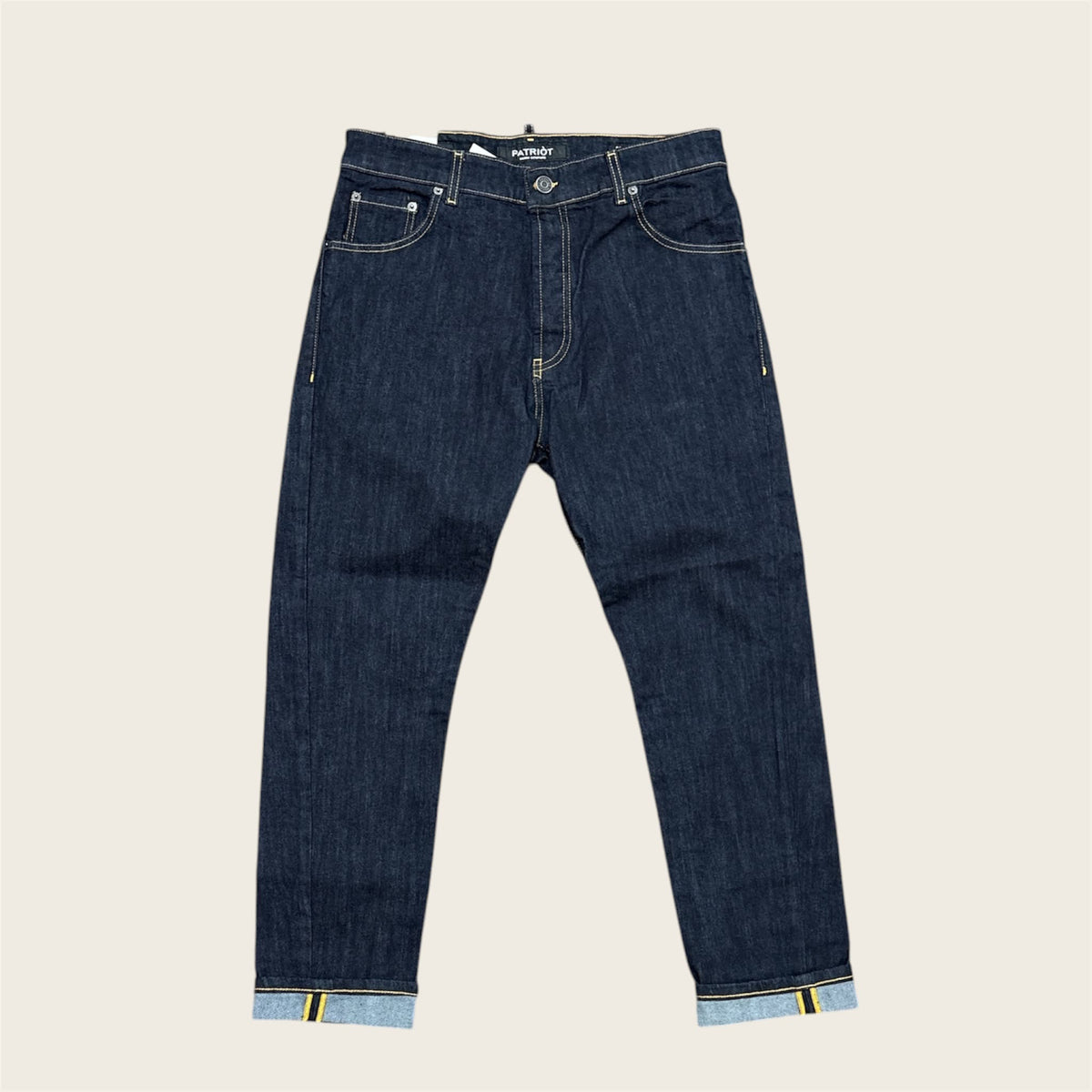 Jeans Patriot Denim Dark Raw Selvedge Cuffed | PM0N0NPKY10120