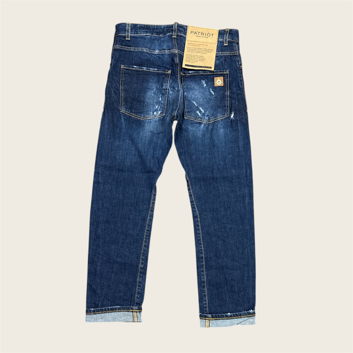 Jeans Patriot Denim Couture Indigo Cuffed Distressed | PM6F2WPKYM44