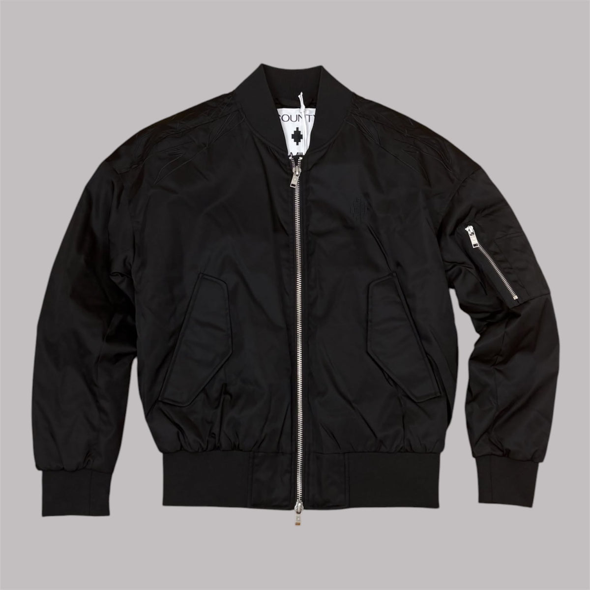 Bomber Marcelo Burlon County of Milan in Nylon Nero Uomo