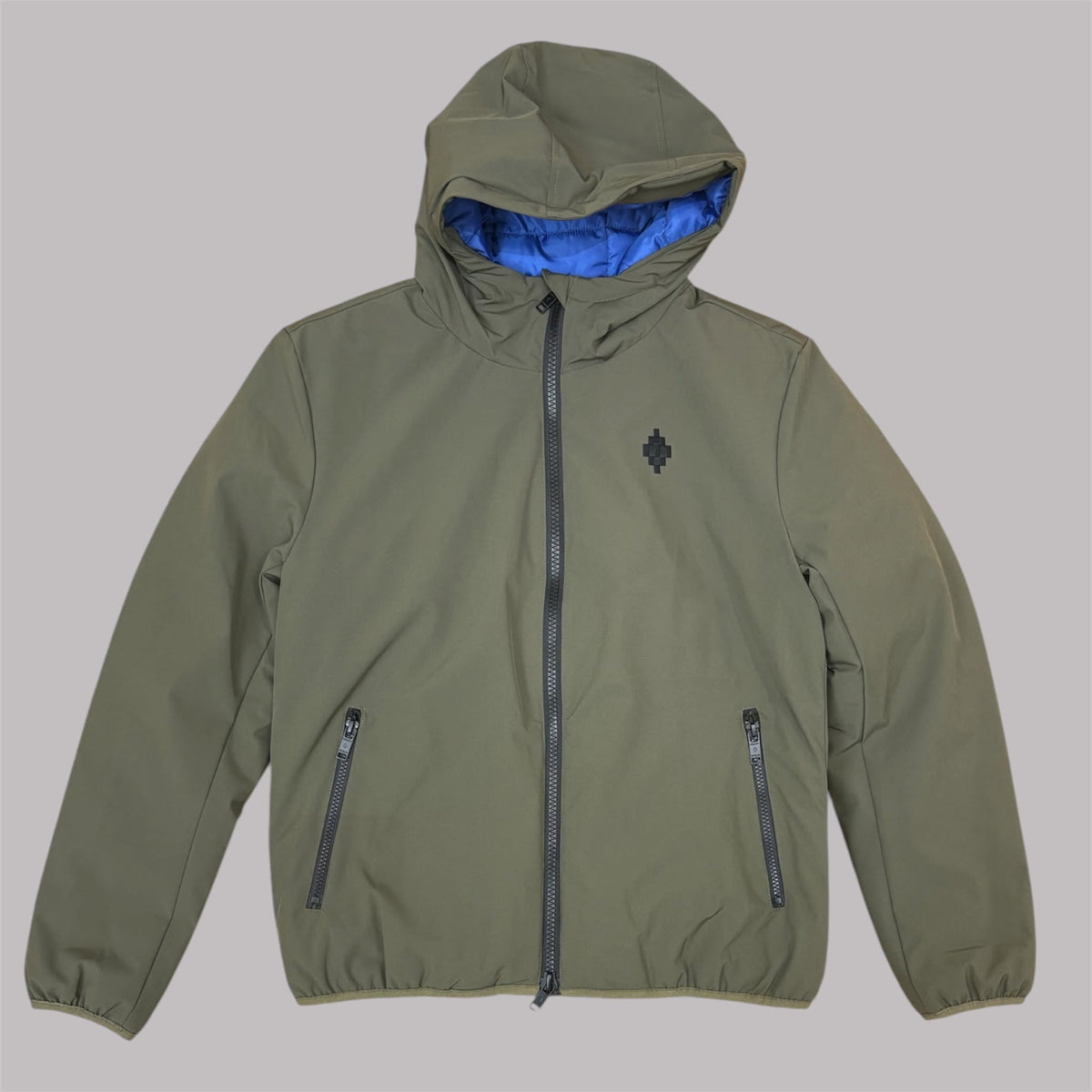 Giacca in Nylon Marcelo Burlon County of Milan Verde Militare
