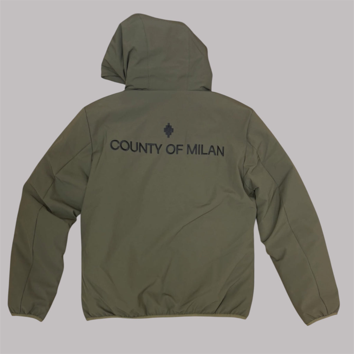 Giacca in Nylon Marcelo Burlon County of Milan Verde Militare