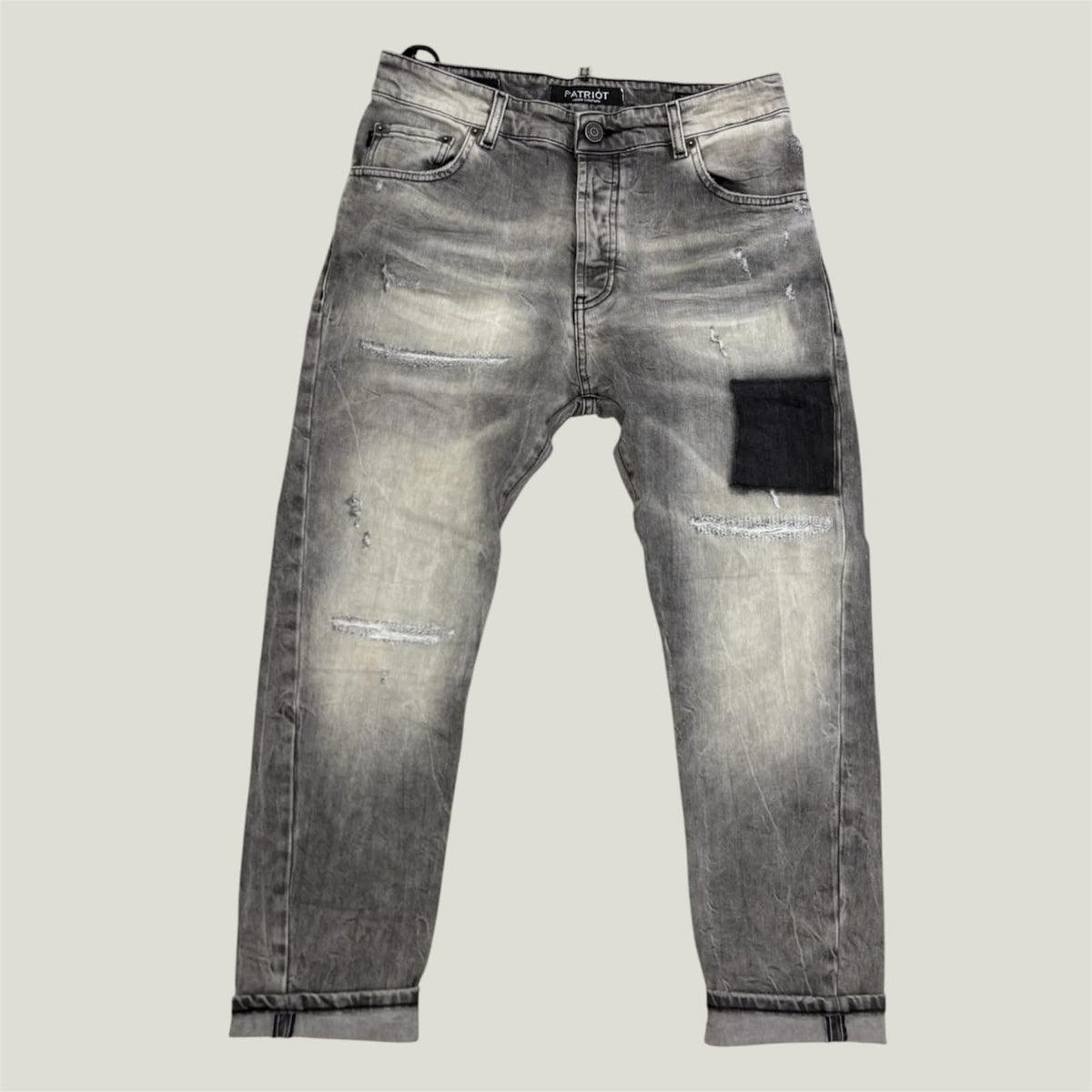 Jeans PATRIOT Denim Couture Mod. PKYM50 Grigio Strappato