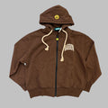 Felpa Barrow Marrone con Cappuccio e Zip F6BWUAZH031 | Barrow Official