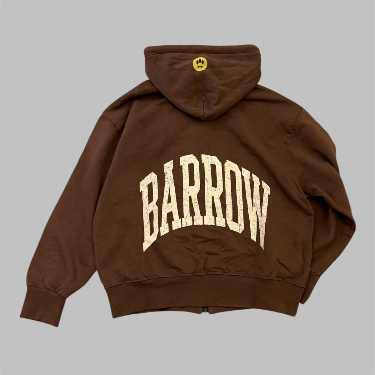 Felpa Barrow Marrone con Cappuccio e Zip F6BWUAZH031 | Barrow Official