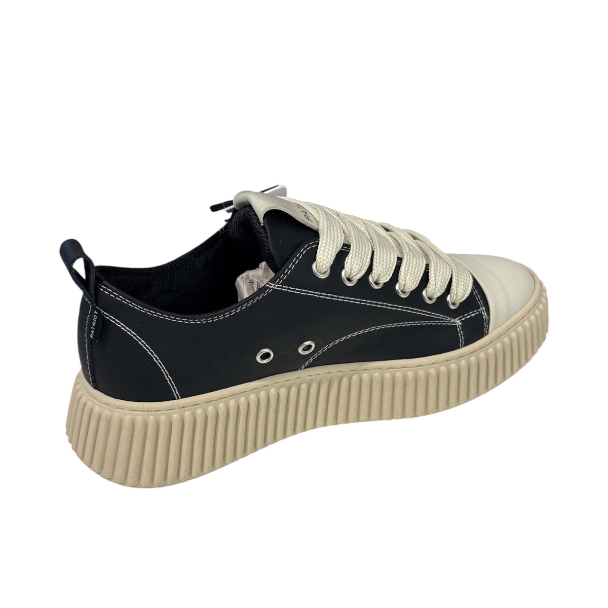Sneakers Patriot Platform Nere | Scarpe Casual con Suola Scanalata