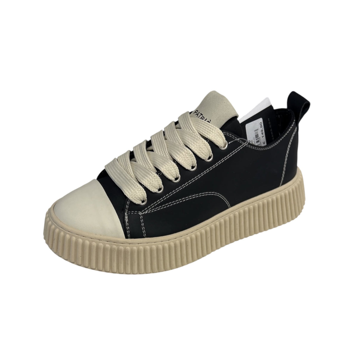 Sneakers Patriot Platform Nere | Scarpe Casual con Suola Scanalata