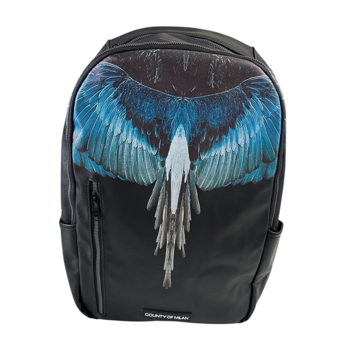 Zaino Marcelo Burlon County of Milan Wings Nero e Blu | Backpack Streetwear