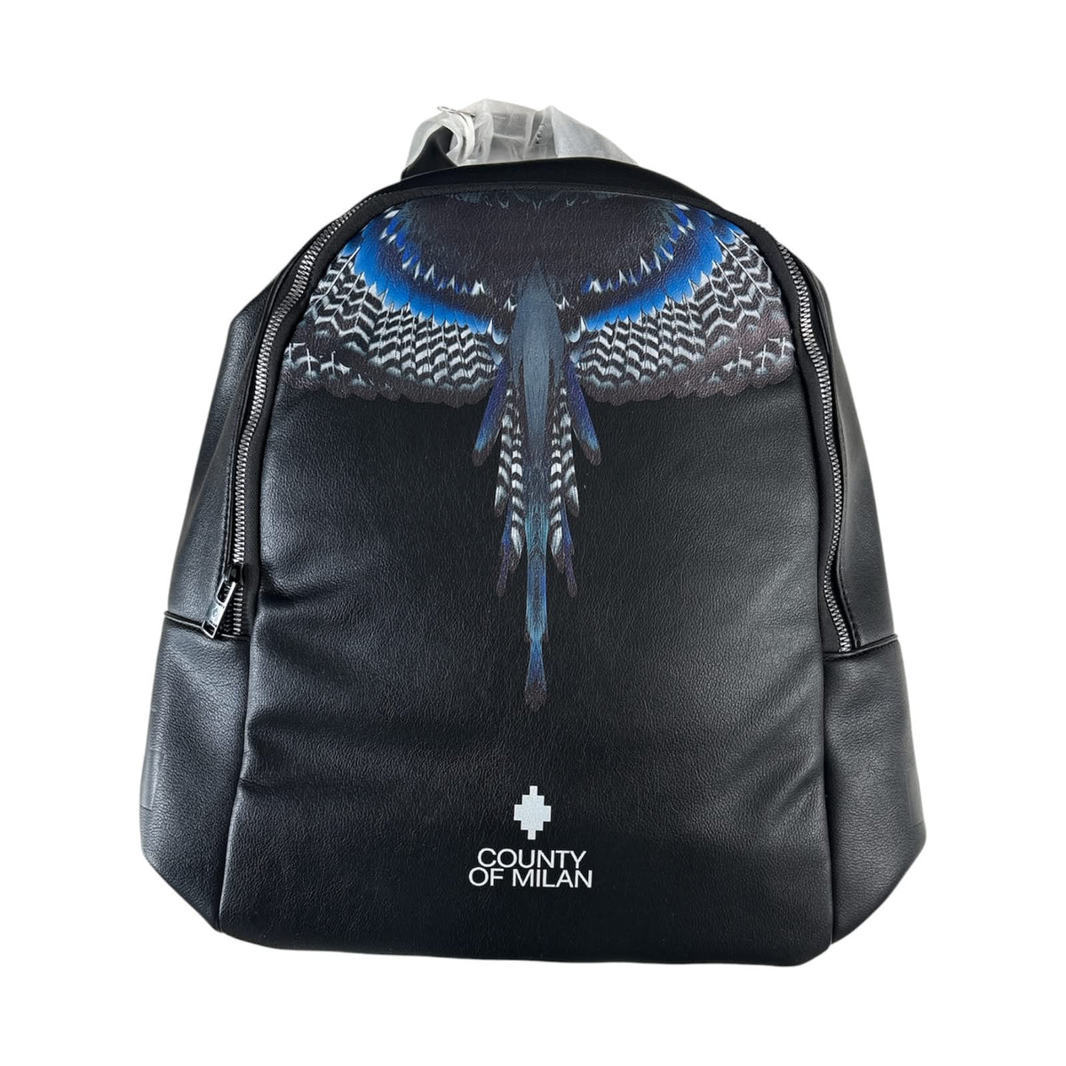 Zaino Marcelo Burlon County of Milan Feather Wings Nero | Backpack Leather Look