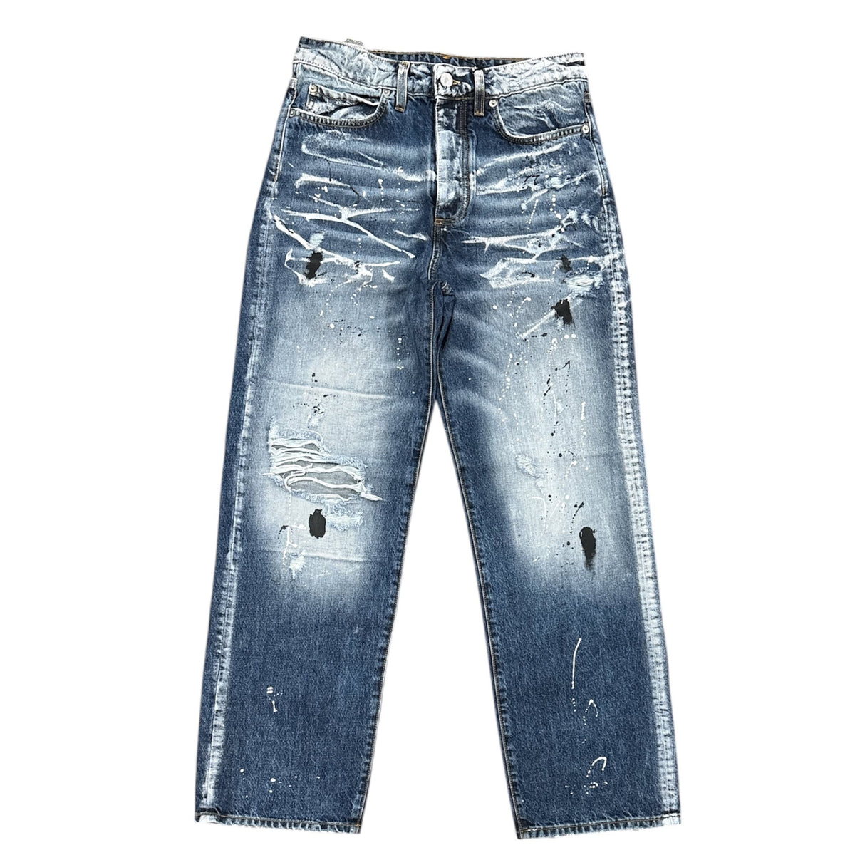 Jeans Alternet Over J Lavaggio J167 | Denim Oversize con Schizzi di Vernice