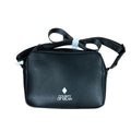 Marcelo Burlon County of Milan – Borsa a Tracolla Camera Bag in Pelle Nera con Logo Bianco