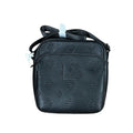 Marcelo Burlon County of Milan – Borsa a Tracolla Reporter in Pelle Nera con Logo Monogram All-Over