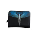 Portafoglio Marcelo Burlon Zip Around Ali Blu | Pelle Saffiano