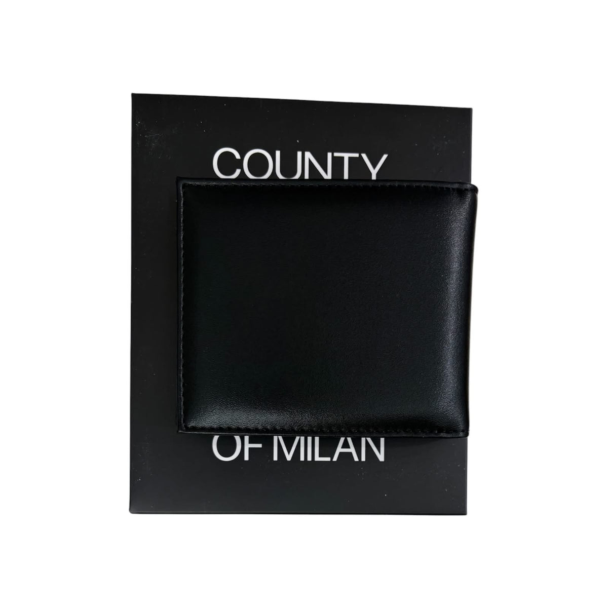 Portafoglio Marcelo Burlon Bifold Logo Bianco | Pelle Nera