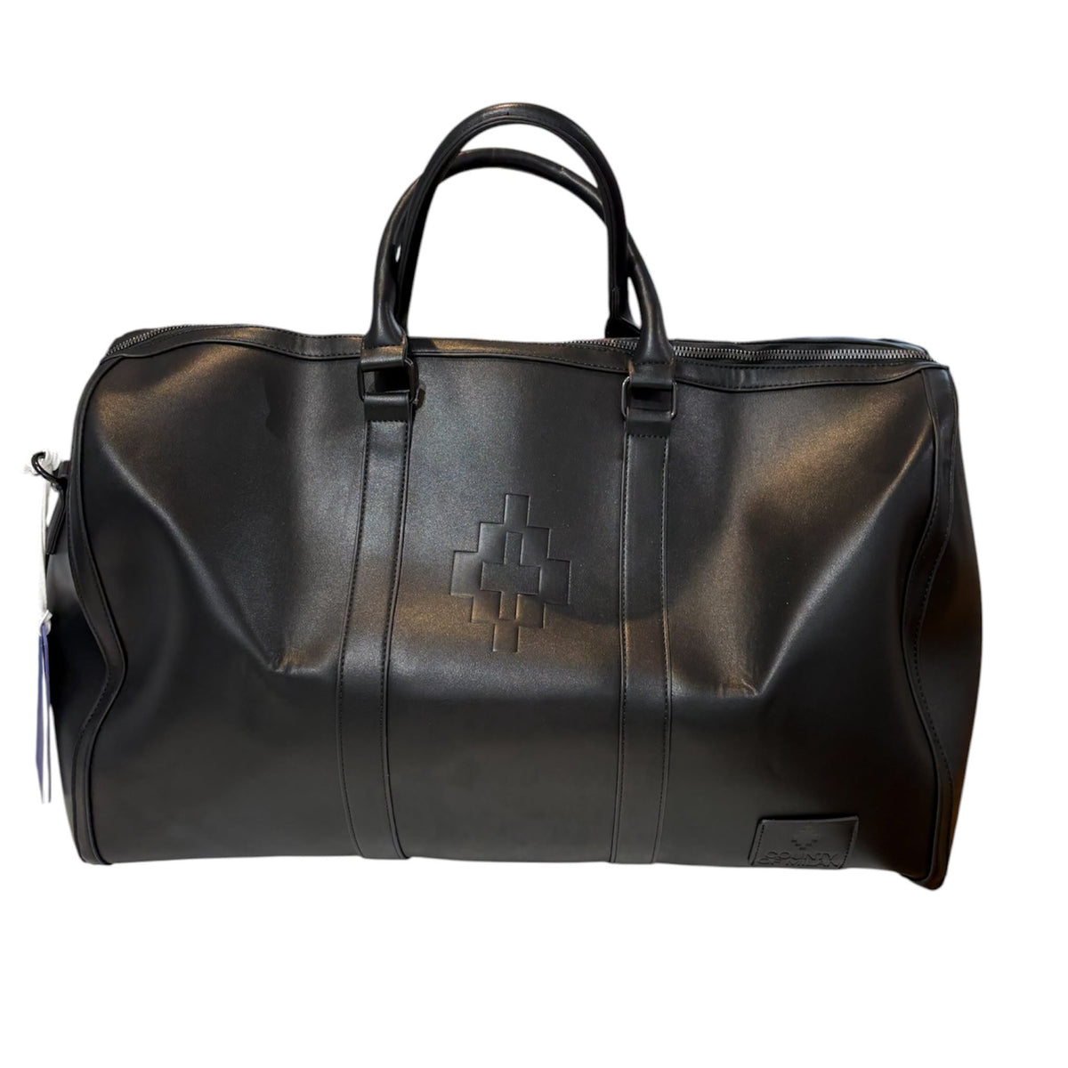 Borsone da Viaggio in Pelle Nera con Logo Cross – Marcelo Burlon County of Milan