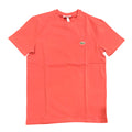 T-shirt Lacoste Rosa Corallo in Cotone con Coccodrillo Ricamato | Uomo