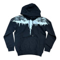 Felpa Marcelo Burlon Wings Paint Nera | Hoodie County of Milan Originale