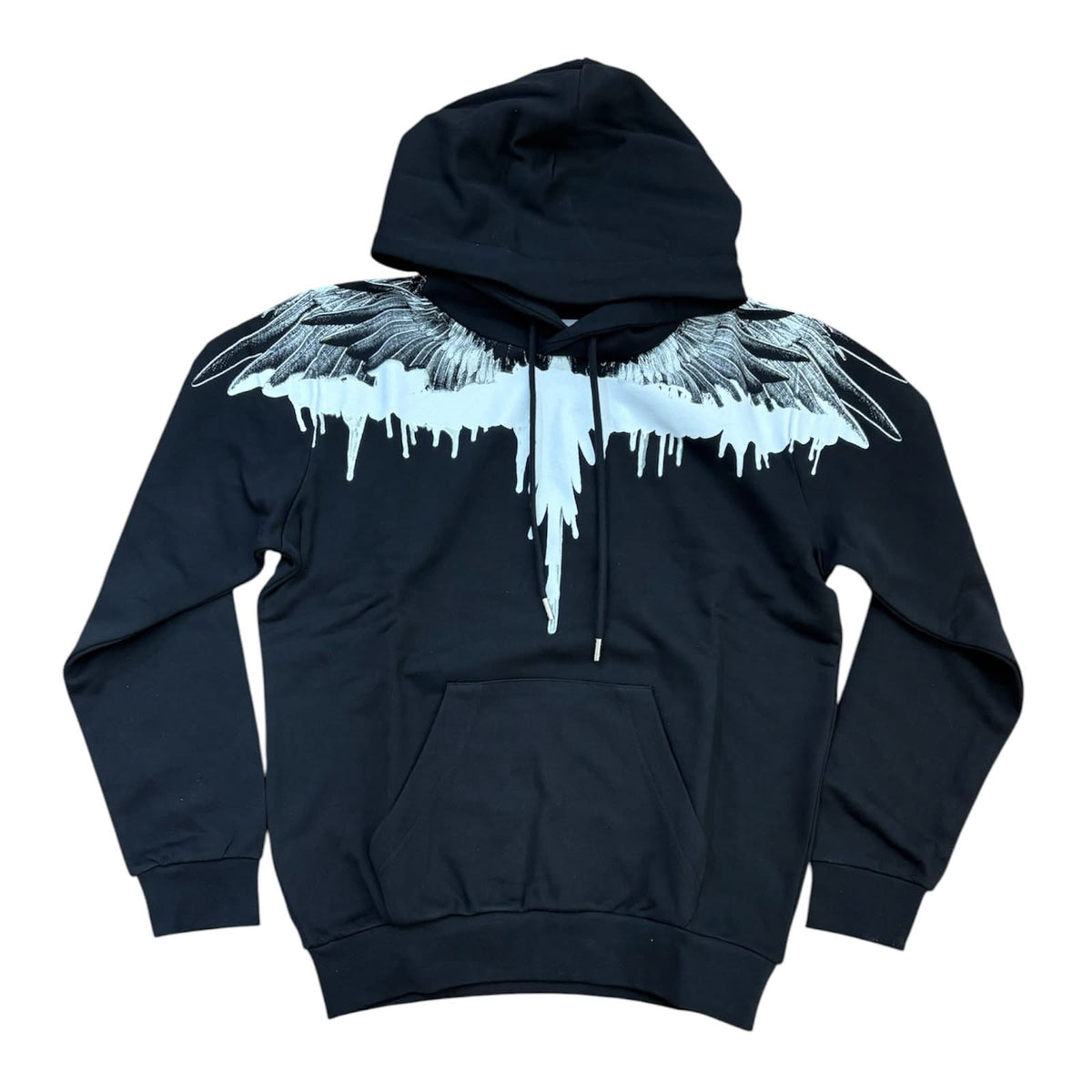 Felpa Marcelo Burlon Wings Paint Nera | Hoodie County of Milan Originale