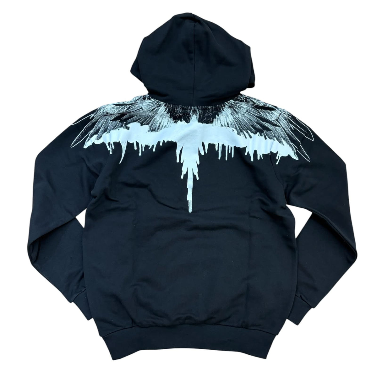 Felpa Marcelo Burlon Wings Paint Nera | Hoodie County of Milan Originale