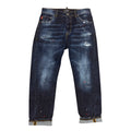 Jeans Uomo Patriòt PKYM63 - Blu Scuro con Lavaggio Used & Paint Splatter