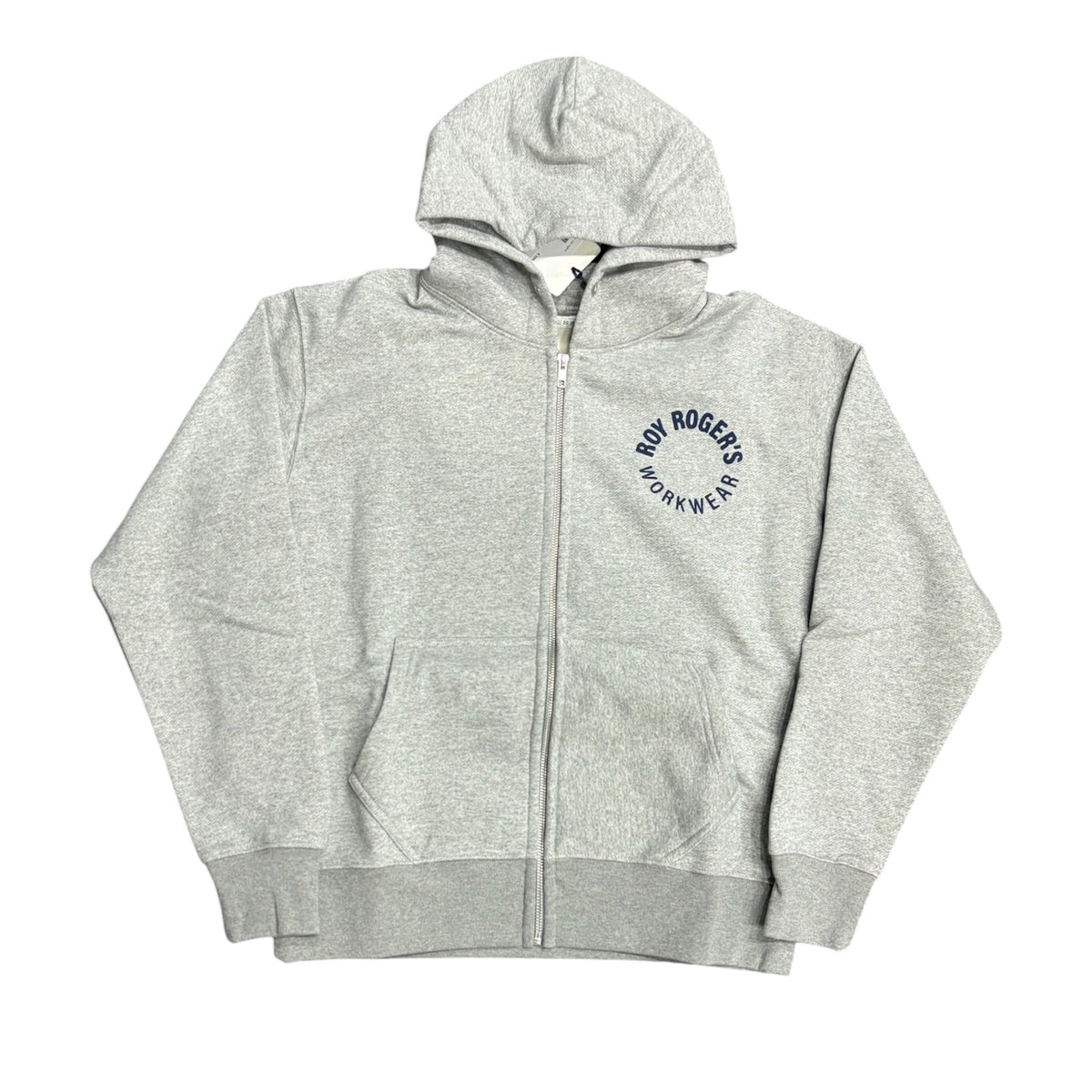 Felpa con Cappuccio e Zip Roy Roger's Workwear – Grigio Melange