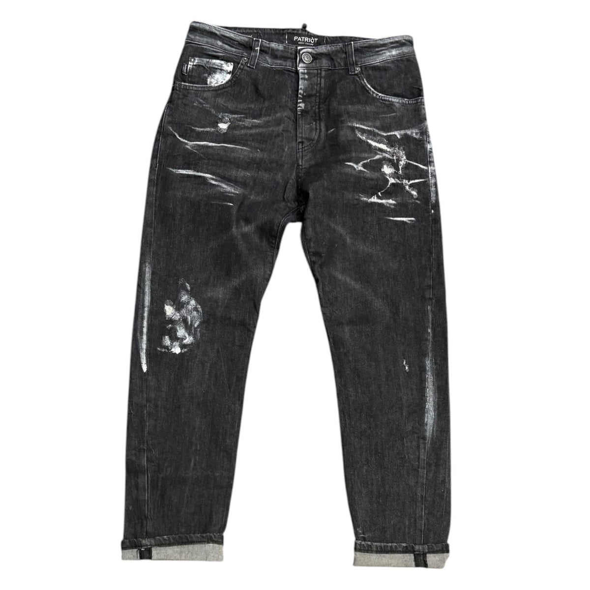 Jeans Patriòt PKYM48 Denim Couture Nero Wash Effect