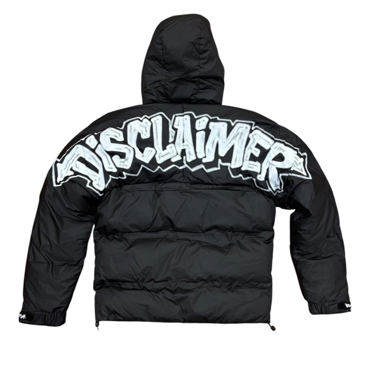 Piumino Puffer Jacket Disclaimer Nero E Bianco
