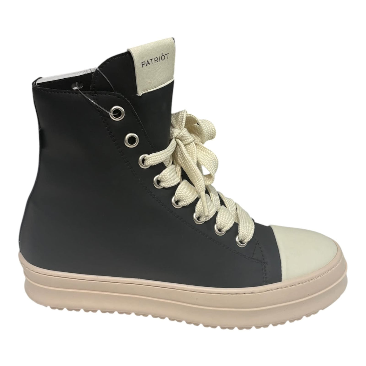 Sneaker High-Top Patriòt Nera e Panna