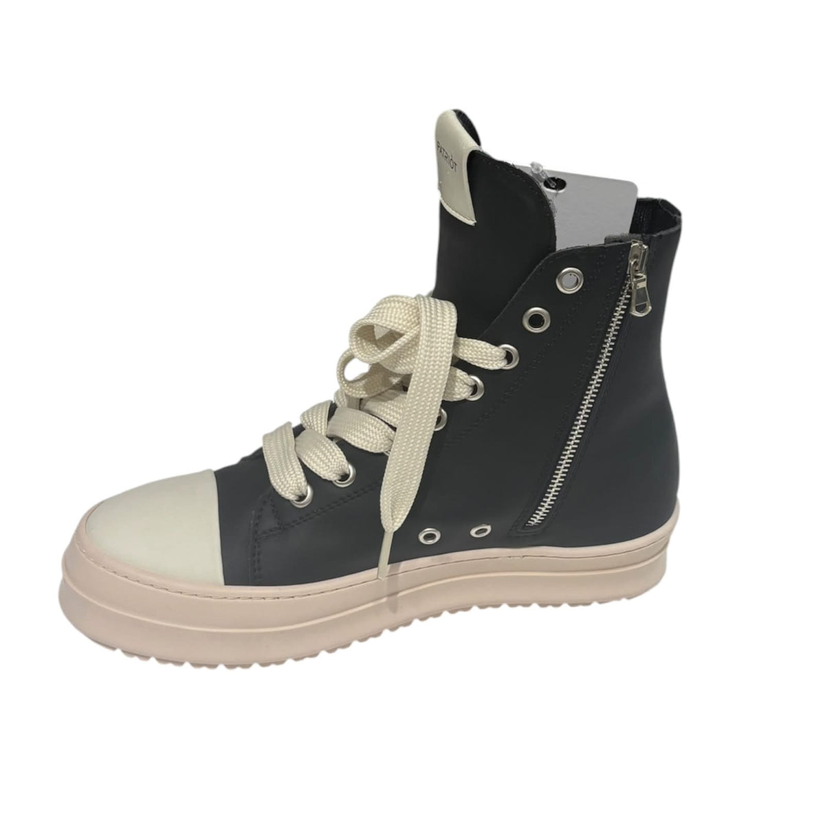 Sneaker High-Top Patriòt Nera e Panna