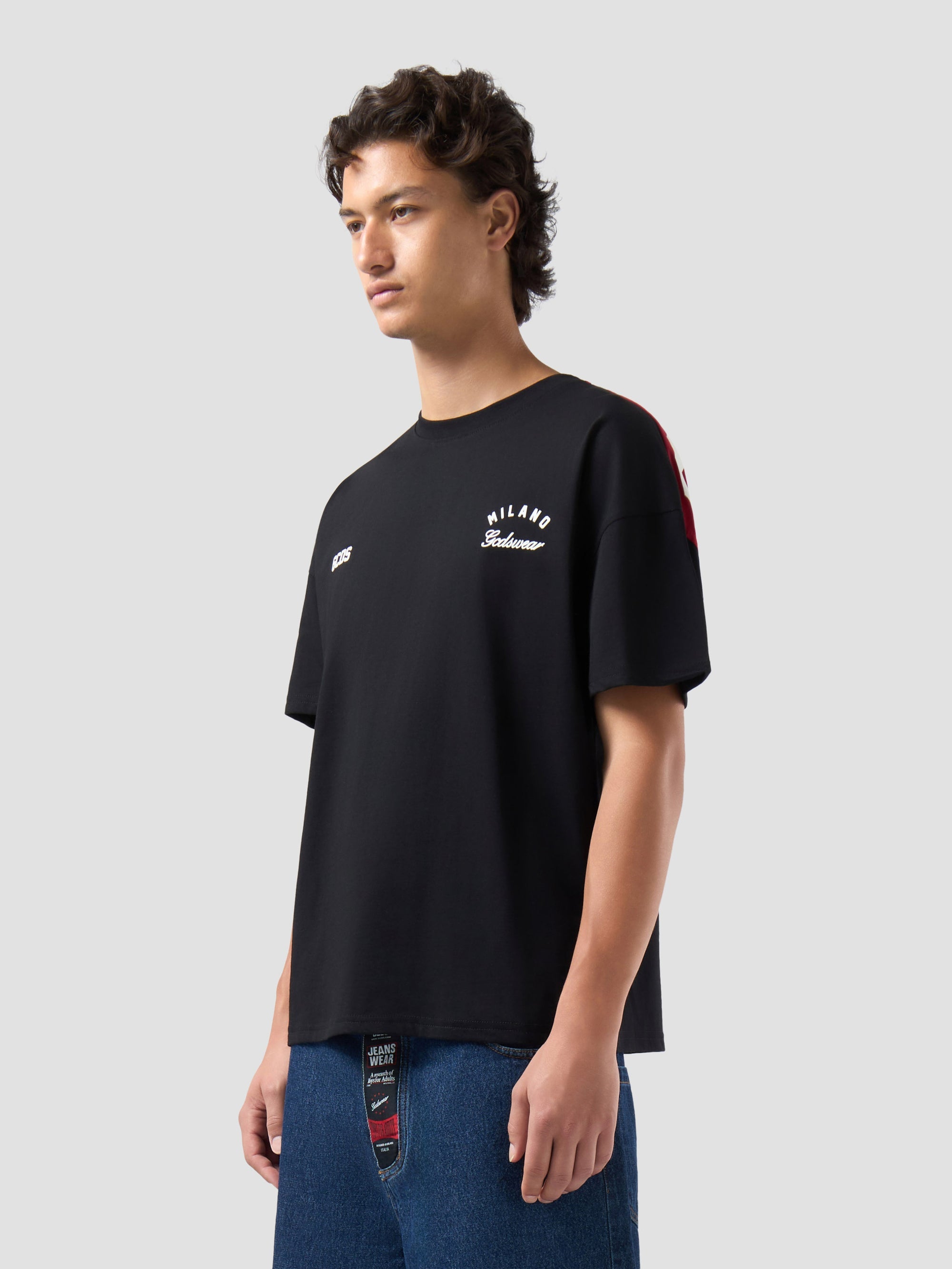 GCDS T-Shirt con Band Logo Sul Retro