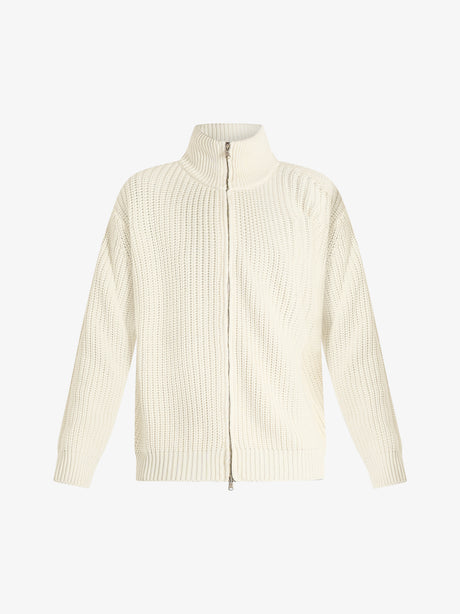 AMISH maglione heavy rib uomo bianco