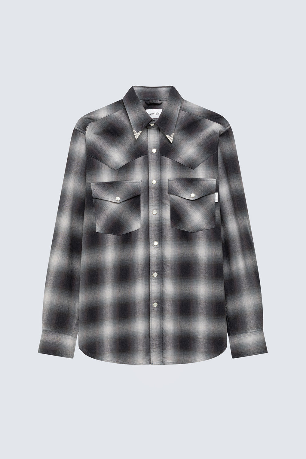 AMISH CAMICIA TEXACO CON MOTIVO A QUADRI