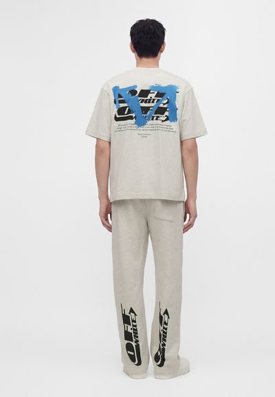 OFF-WHITE BLUE HALF ARROW SKATE TEE - T-shirt con stampa - grey melange