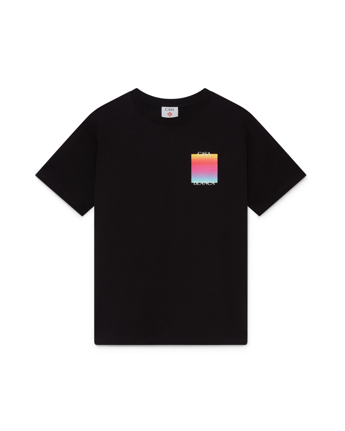 Casablanca Paris Gradient Square Logo Short Sleeve T-Shirt in Black