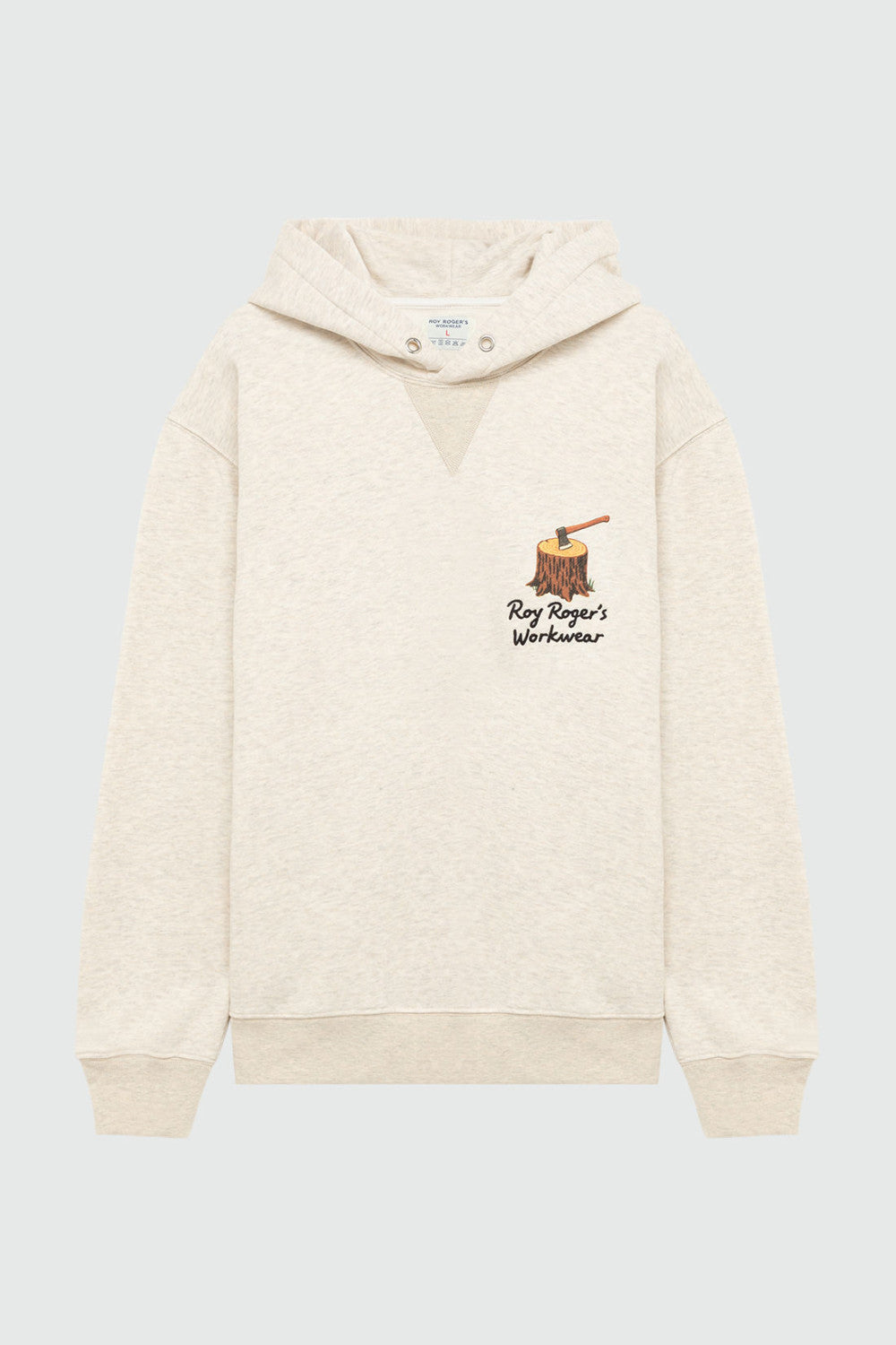 Felpa con Cappuccio Roy Roger's Workwear in Cotone Fiammato | Regular Fit